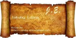 Jakoby Edina névjegykártya